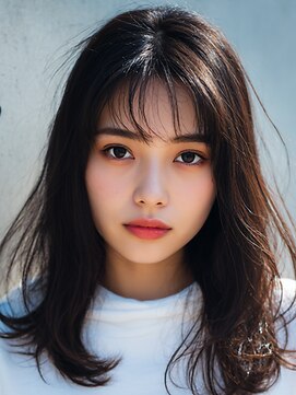 サロンドアイ(salon de i) エアリー外ハネミディ × シナモンブラウン