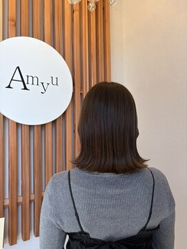 アミュー(Amyu) ブリーチなしカラー柔らかオリーブベージュ