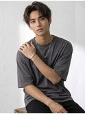 池袋 ナチュラルセンターパート フェザーパーマ フェザーカット