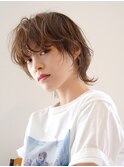 ショートウルフ ニュアンスパーマ