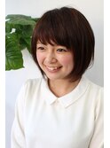 カワイイ前下がりボブ