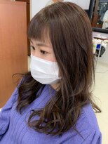 クラン 六甲道(Chlan) ココアブラウン×オン眉ローレイヤーセミディ