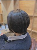 【ショートボブ】 襟足スッキリ 30代40代