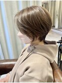 20代 30代 40代 大人ガーリー チョコレート 丸みショートボブ