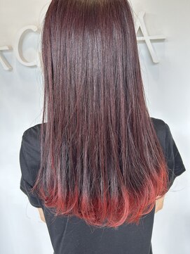 ジャガラ 千葉駅北口店(JAGARA) 裾カラー×レッド【千葉・千葉駅・千葉駅北口】