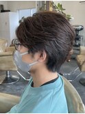 トレンド感抜群！メンズセンターパートウルフ