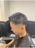 ビジネスショートスパイキーショートパーマツーブロック刈り上げ