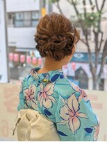 浴衣おでかけふんわりアレンジ