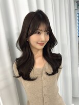 ハピネス 梅田茶屋町店(HAPPINESS) ミディアムレイヤー/韓国ヘア/髪質改善/顔まわり/ブリーチなし