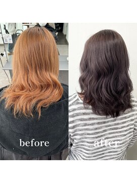 ガルボヘアー 桟橋店(garbo hair) グレージュ 暗め 透明感 オトナカラー 白髪ぼかし