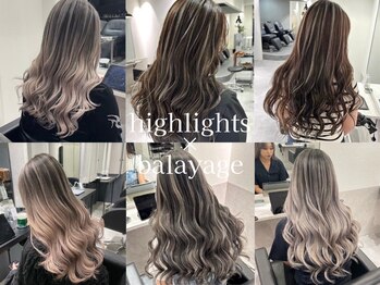 CIERA. 南船場 バレイヤージュ/ハイライト/デザインカラー/グレージュ