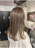 30代40代白髪ぼかしハイライト×ナチュラル透明感アッシュカラー