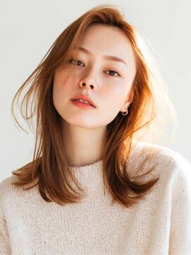 トクテ 吉祥寺(tokute) くびレイヤーエモージュ前髪ピンクベージュワンカール/吉祥寺