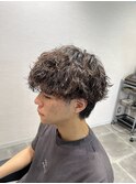 波巻きパーマ