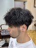 メンズカット＋ツイストスパイラルパーマ+眉カットor炭酸泉 ￥8500