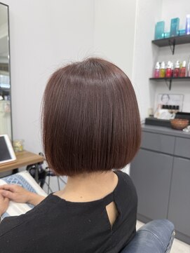 クラン(Chlan) 前下がりボブ×ピンクブラウン