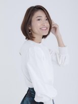 アピューズ ヘアー 梅田(Apiuz Hair) 前下がりレイヤーボブ 30代 40代 50代 前髪無し