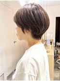ベージュブラウン×ショート