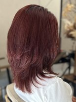 エリン バイ リル ヘアー 本陣(eLin by LiL hair)&nbsp;レイヤースタイル×レッド