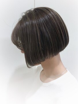 モリオフロムロンドン 大宮店(morio from London) 大人かわいいワンレンミニボブ♪グレージュハイライト