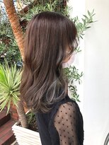 ルートエイチ 市川(Root H) グレージュカラーボブウルフ黒髪ココアベージュ【市川】