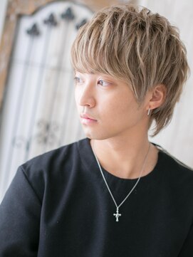 モッズヘアメン 札幌月寒店(mod's hair men) モテ髪のハイトーンメッシュ束感くせ毛風ミニウルフk札幌月寒