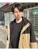 短めセンターパート/刈り上げ_上原子
