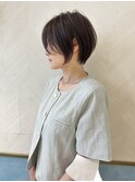 ショート×ハイライト白髪ぼかし×シルキーベージュ[心斎橋]