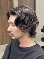 フイ 自由が丘(men's salon Hui)&nbsp;メンズ/アップバング/ツーブロックマッシュ/束感ショート波巻き