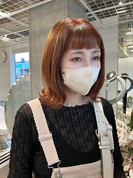 ギグスプラス(gigs+) 外ハネボブ/オレンジカラー