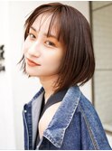 ナチュラルボブ×ツヤブラウン