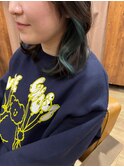 アッシュグリーン イヤリングカラー エジリ