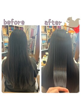 ヘアリゾート リノ(Hair resort Lino) 髪質改善縮毛矯正『髪にドラマを』ビフォーアフター