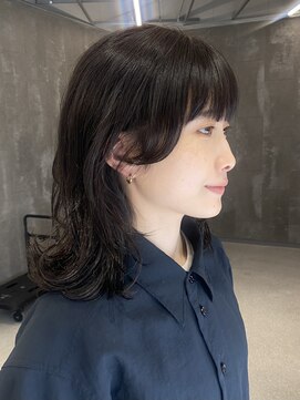 ピークアブー 原宿ハラカド(PEEK-A-BOO) アッシュベージュデジタルパーマミディアムレイヤーカット