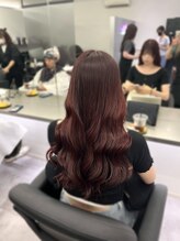 《ブリーチなしおすすめ！》深みたっぷりボルドーレッド [木更津/ブリーチ/ダブルカラー/インナーカラー]