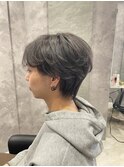 シルバーカラー×メンズショート