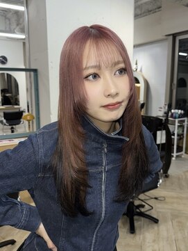 ラヴィズム(LUVISM) ダブルカラーブリーチインナーカラー顔周りレイヤー