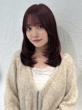 シーン(scene) ミディアムレイヤー×ワインレッド