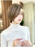 大人ショート/ハンサムショート/前下がりショート/ショートボブ