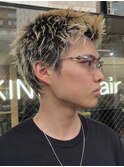 京都メンズベリーショート刈り上げフェードツーブロック50代