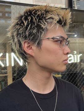 キングオブヘアバイノイズアンドフィフス 京都駅前店(KING of hair by NOISM&fifth) 京都メンズベリーショート刈り上げフェードツーブロック50代