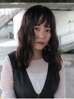 スリーヌーン(THREE noon)&nbsp;セミロング　ゆるナチュラル　ラフウェーブ　　20代30代40代