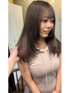 ジルバイジゼル(JILL by GiseL) ロング レイヤー グレージュ ラベンダーグレージュ 10代20代