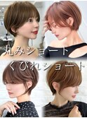 刈り上げショート　韓国風巻き　小顔ショート