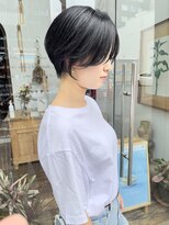 ヌード(NUDE) NUDE10代20代30代シースルーバング大人ショートボブ黒髪ショート