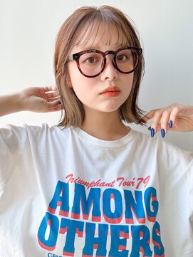 ディッセンバー 渋谷(December) ボブ/結べるボブ/インナーカラー/イヤリングカラー/ミルクティー