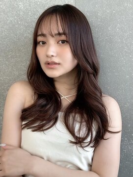 ハローバイシー 仙台(Hello by Sea) ココアベージュ×レイヤー[小顔/黒髪/オリーブグレー]