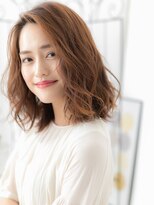 エイトサロン 八潮(8salon) 八潮/髪質改善/アプリコットオレンジ♪ラフウェーブミディアムm