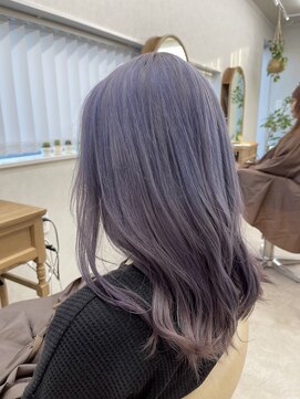 イツキ ヘアーデザイン(ITSUKI hair design) 色落ち綺麗な青寄りの紫
