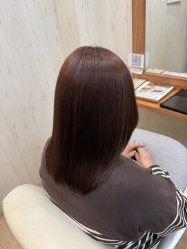 ユニティ 戸塚店 ツヤとハリのミディアムストレート【戸塚/髪質改善/白髪染め】